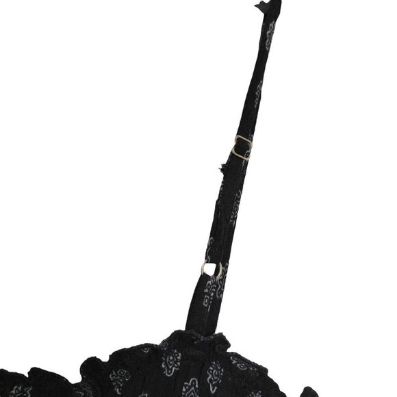 EXIST Juniors Ruched Split Hem Tie Back Jumpsuit Black | M - Picture 11 of 13